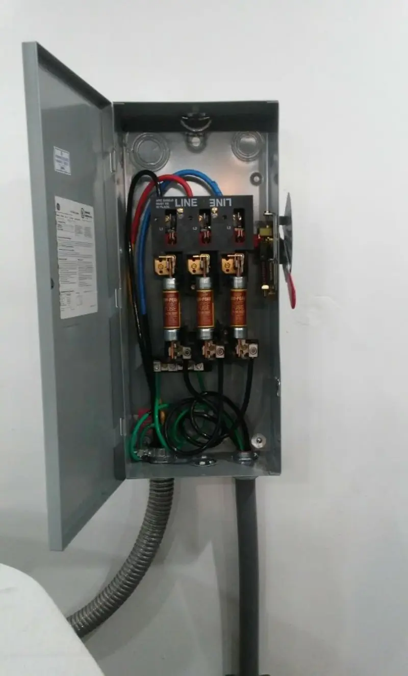 Three-phase disconnect switch installed for Electrical Wiring & Rewiring in Estacada